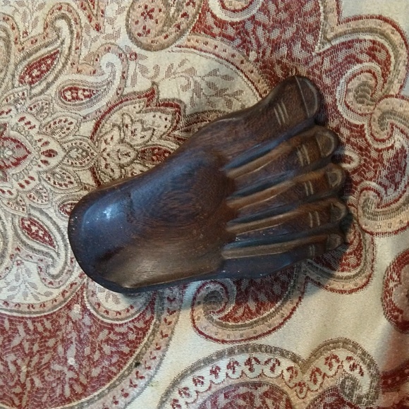 decorative foot wooden dish - Picture 4 of 9